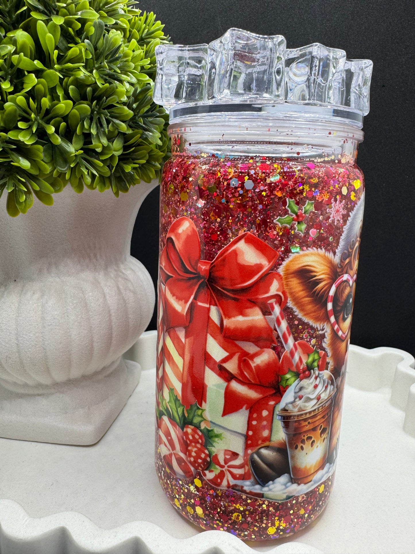 Christmas Cow 16oz Tumbler