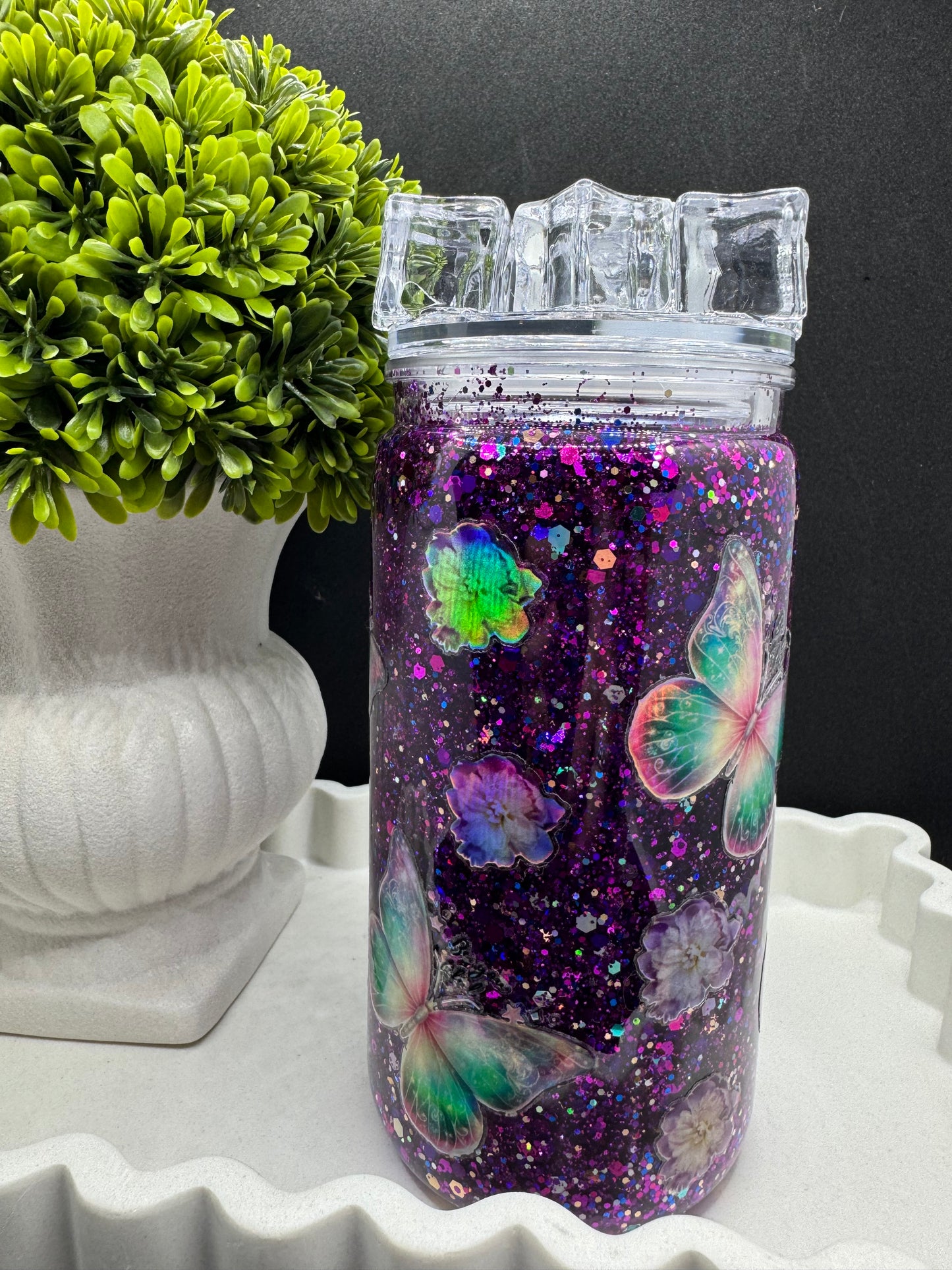 Holographic Butterflies 16oz Tumbler