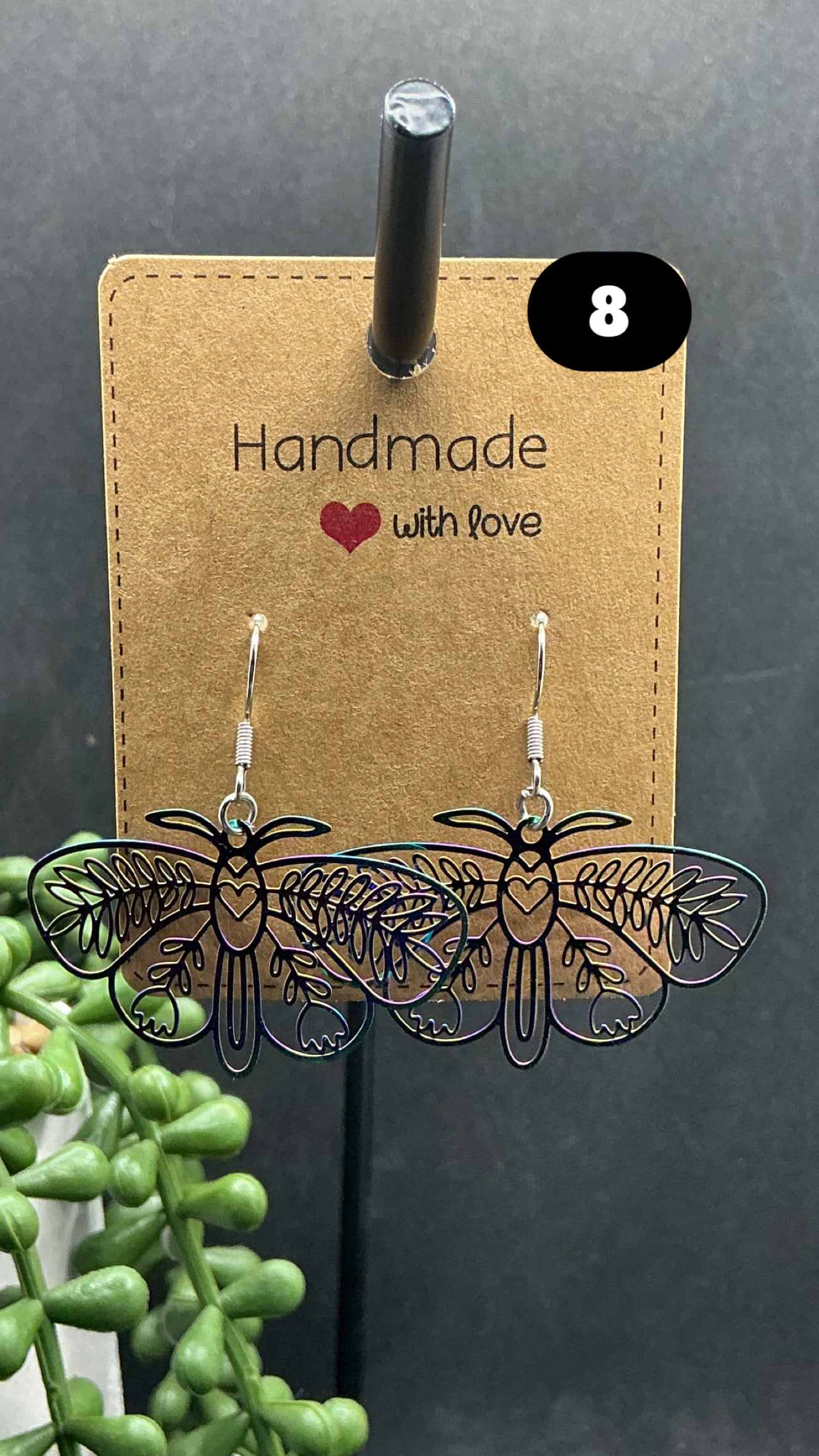 Metal butterfly earrings