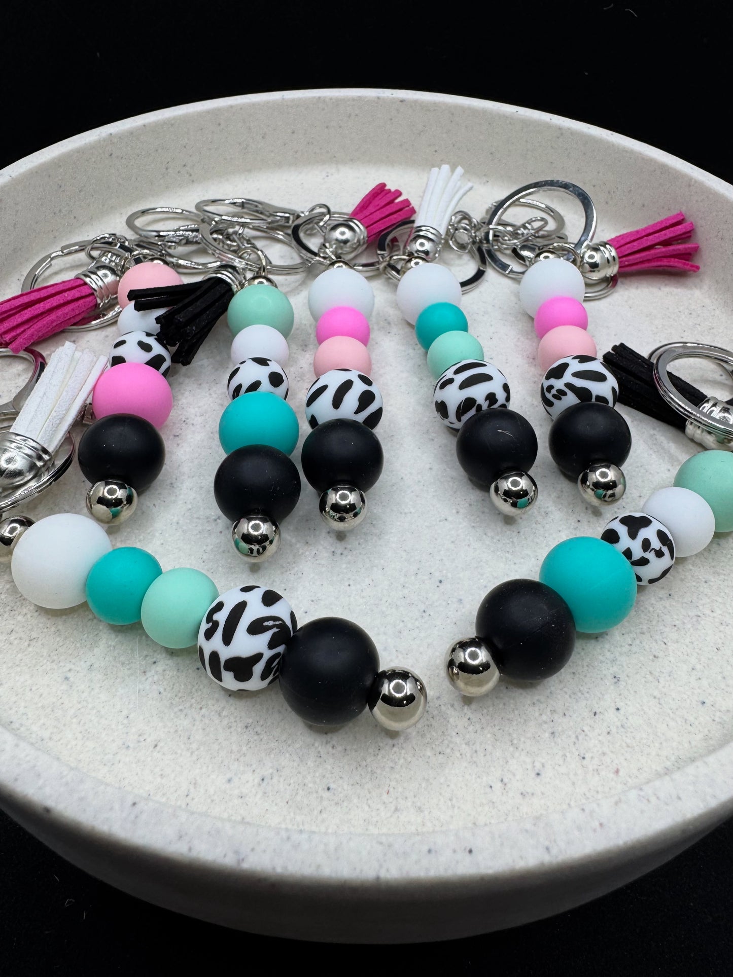 Cow Print Key Chains