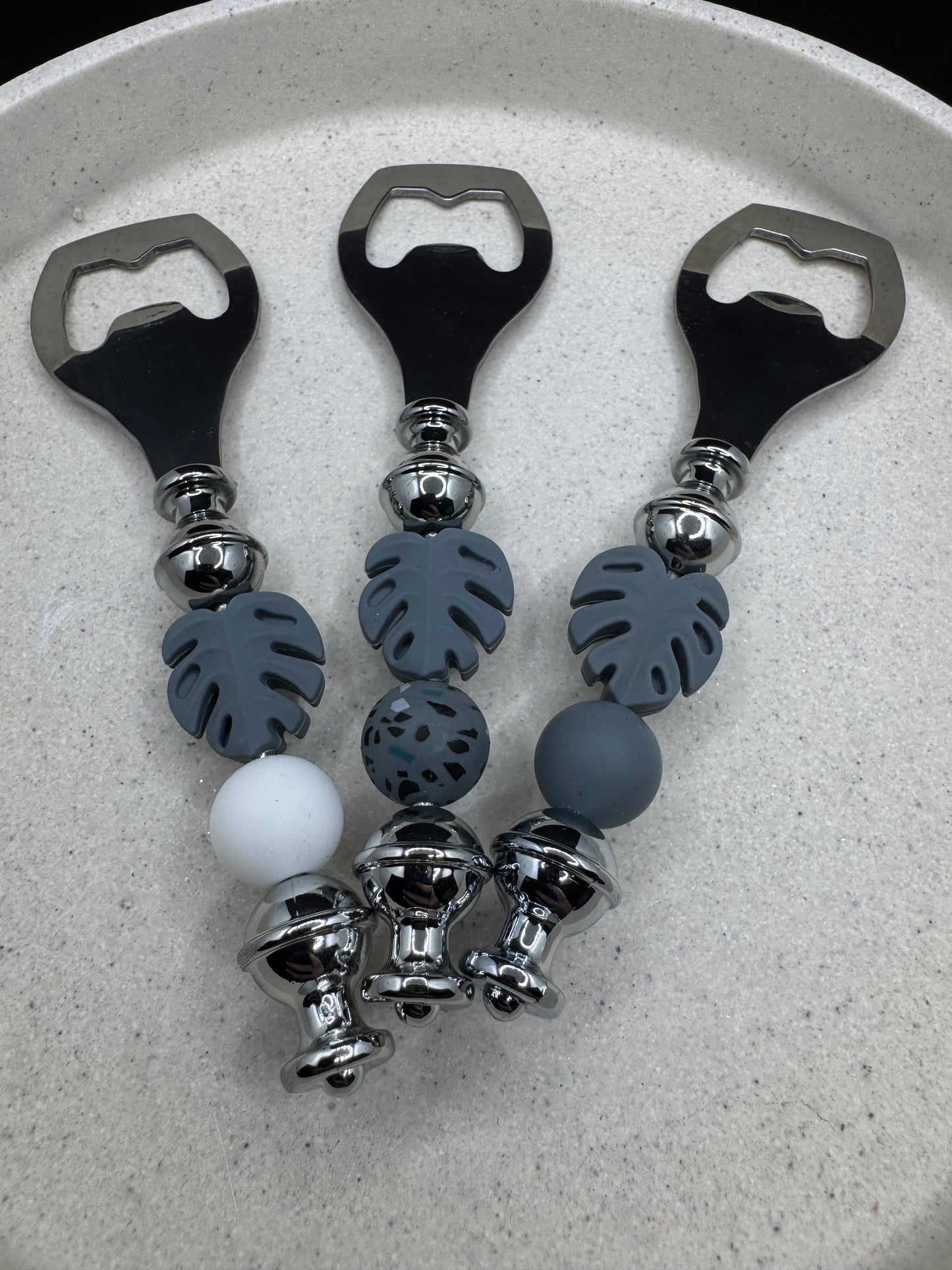 Bottle Opener Grey Leaf