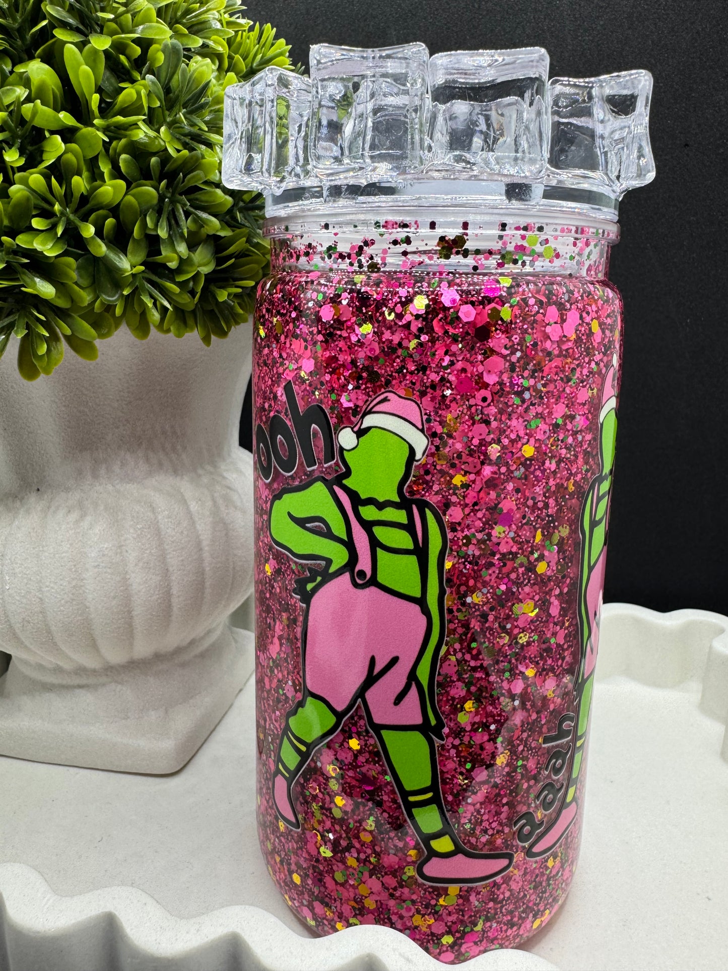 Grinch ooh aaah 16oz tumbler