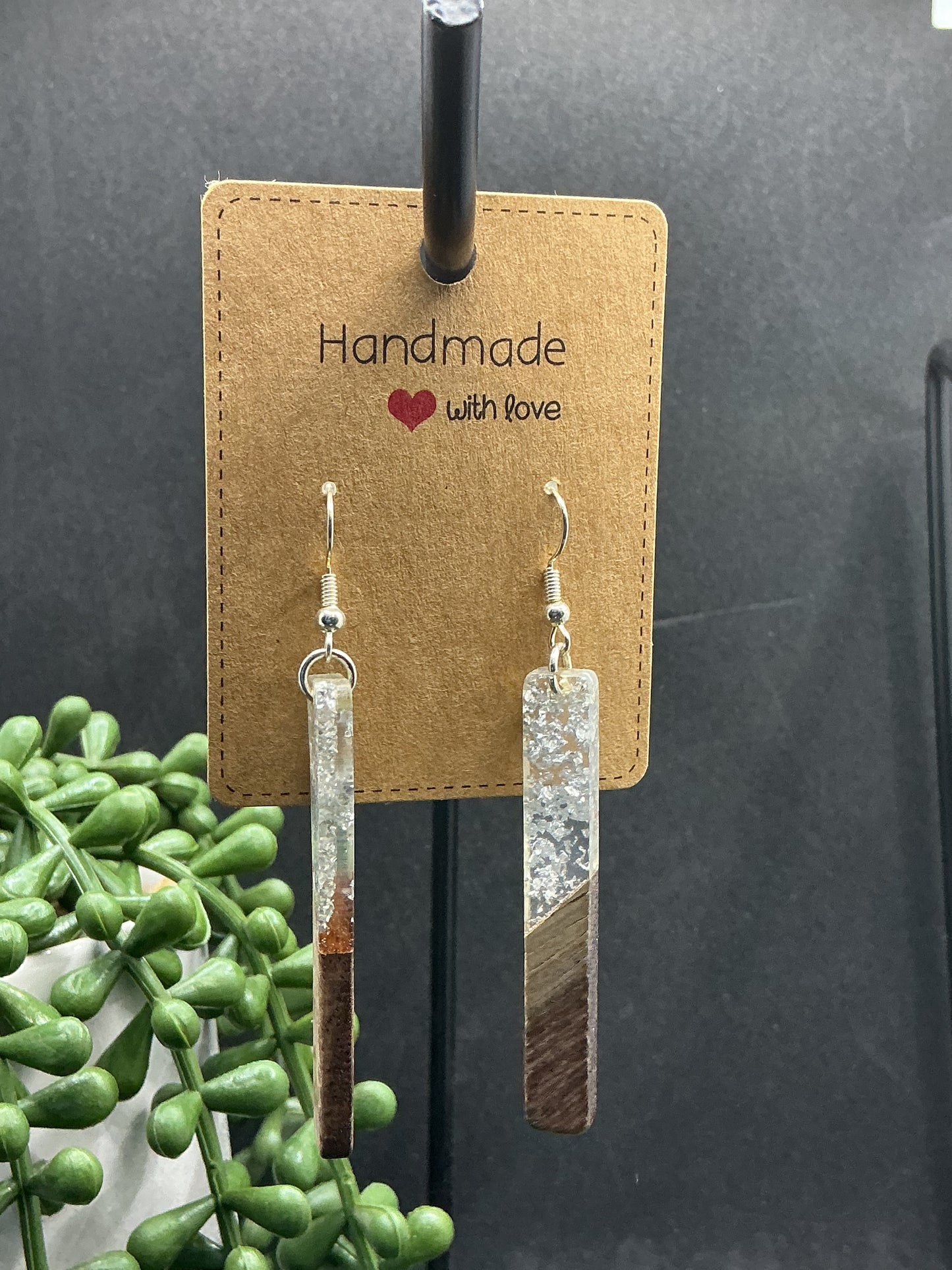 Glitter shape earrings