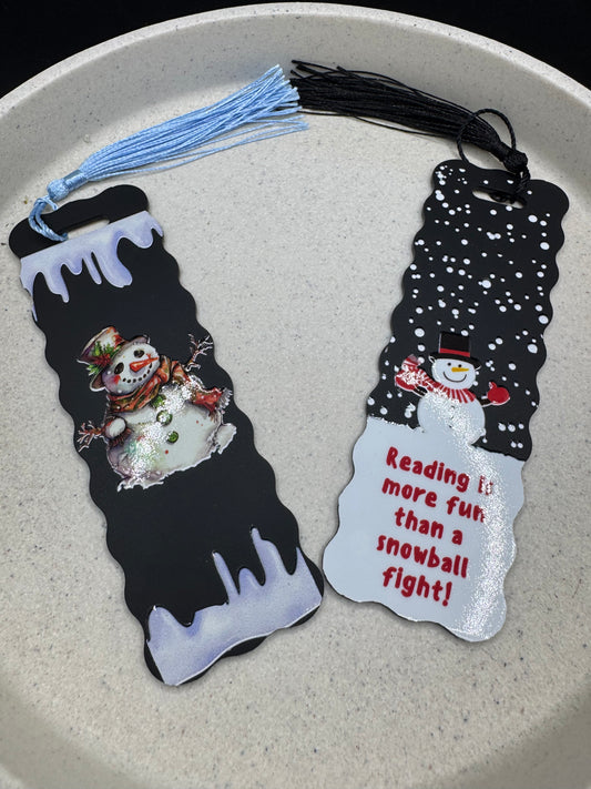 Christmas black wavy bookmarks