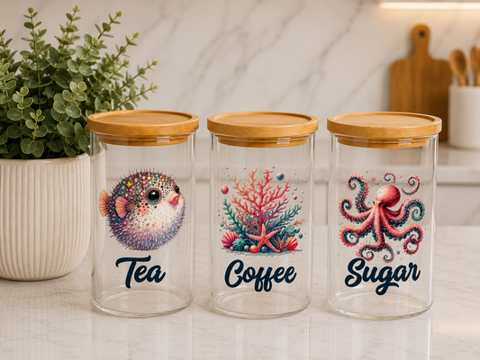 Ocean Creatures 1.7L set of 3 Canisters
