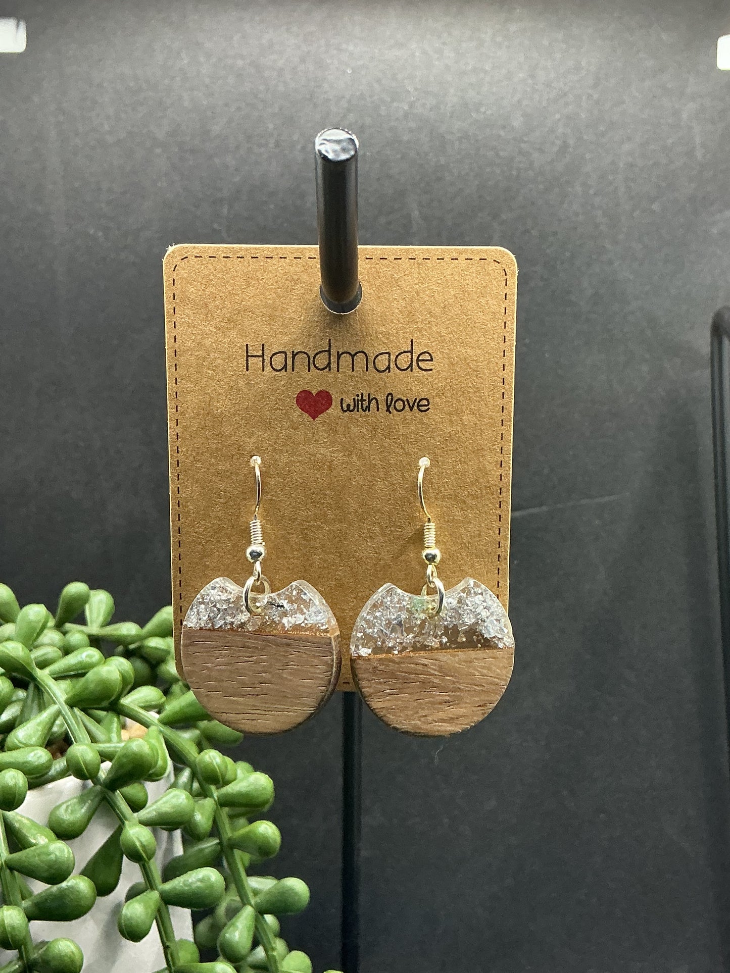 Glitter shape earrings