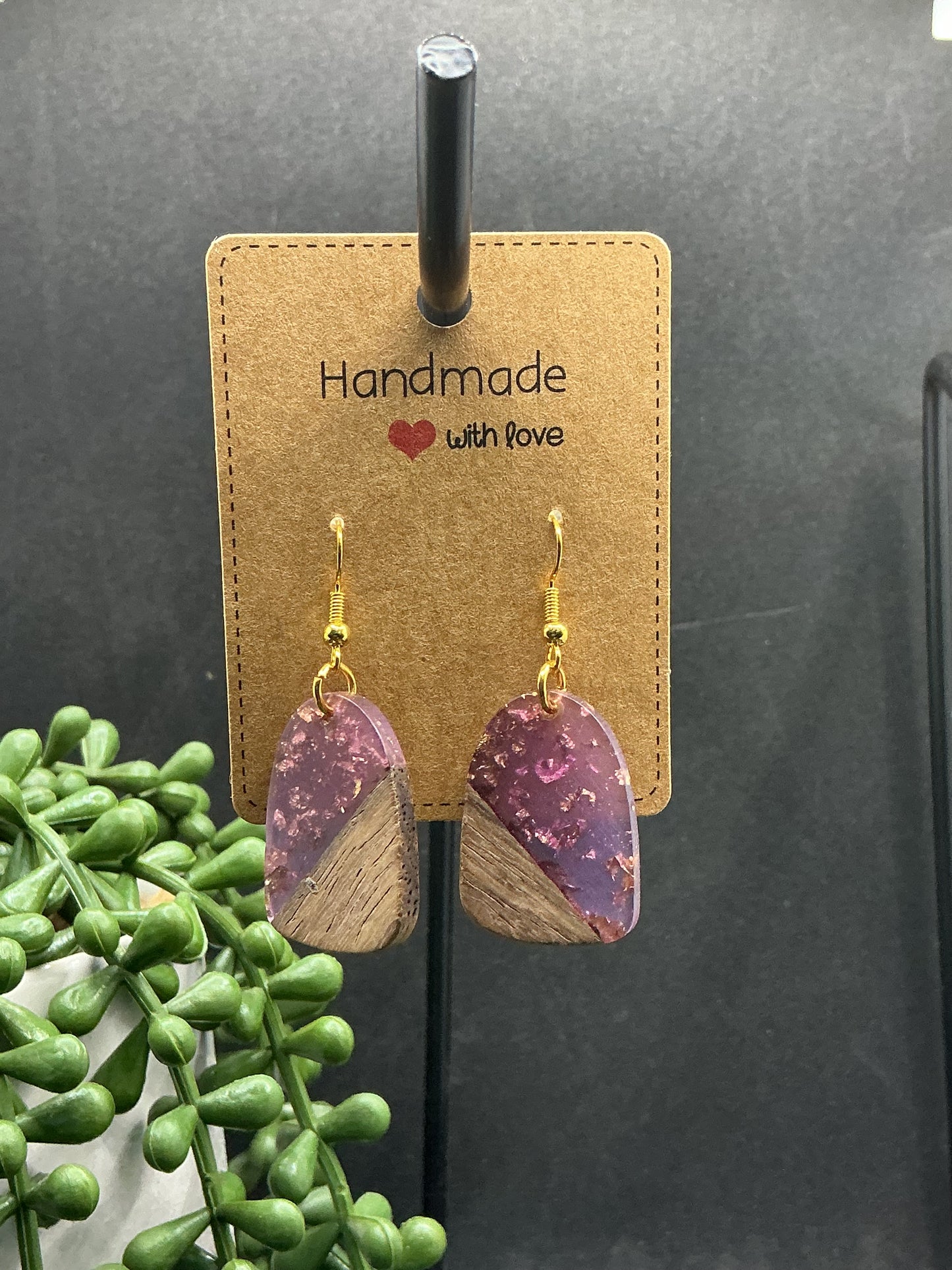 Glitter shape earrings