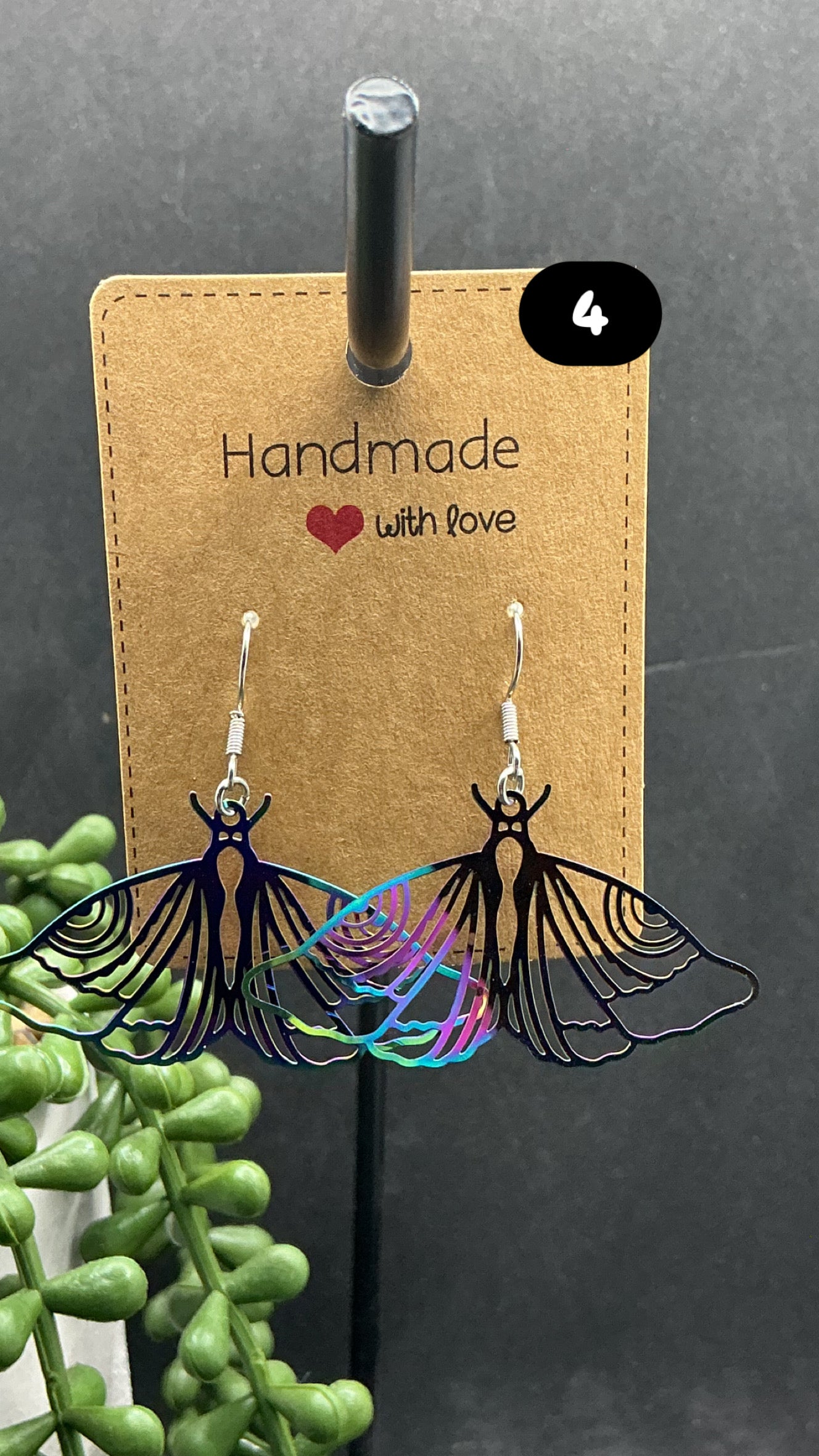 Metal butterfly earrings