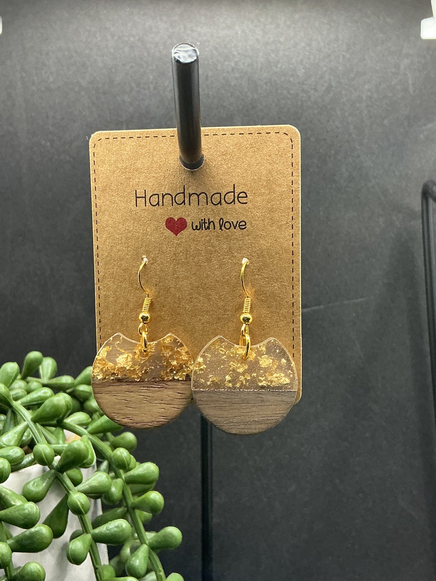 Glitter shape earrings
