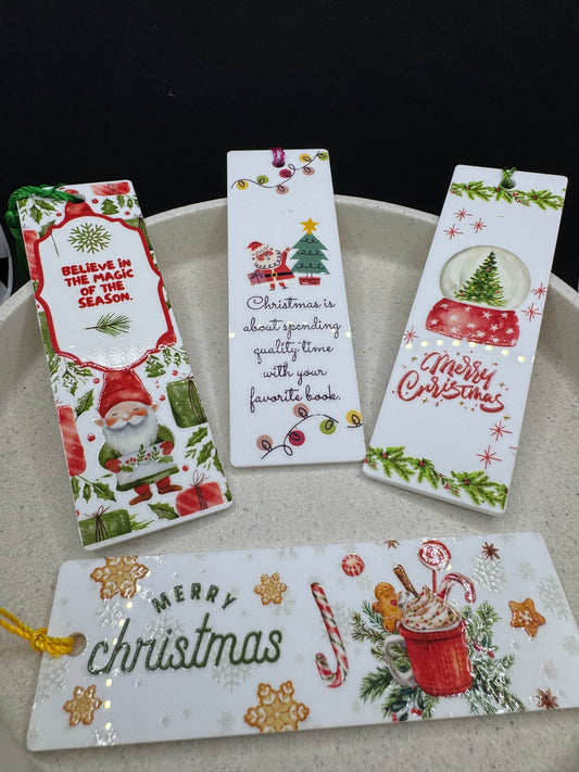 Christmas White Rectangle bookmarks