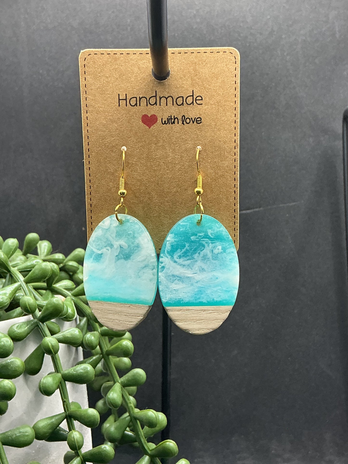Wave style earrings