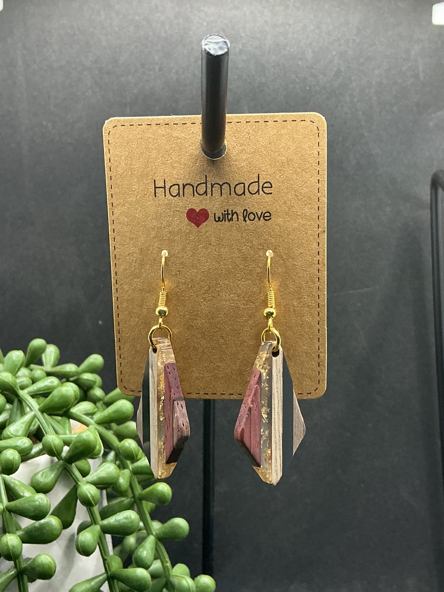 Glitter shape earrings