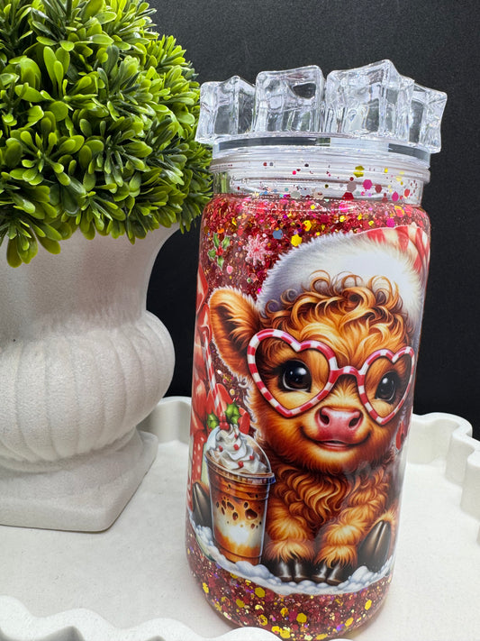 Christmas Cow 16oz Tumbler