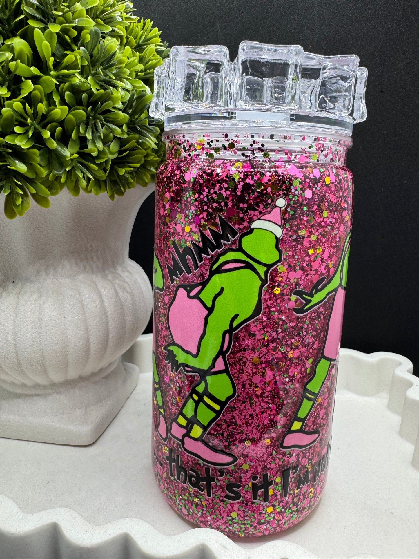 Grinch ooh aaah 16oz tumbler