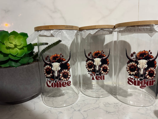 Country Bull Horns 1.7L set of 3 Canisters