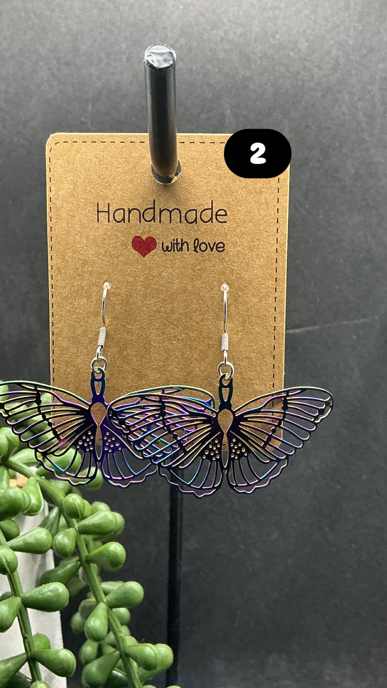 Metal butterfly earrings