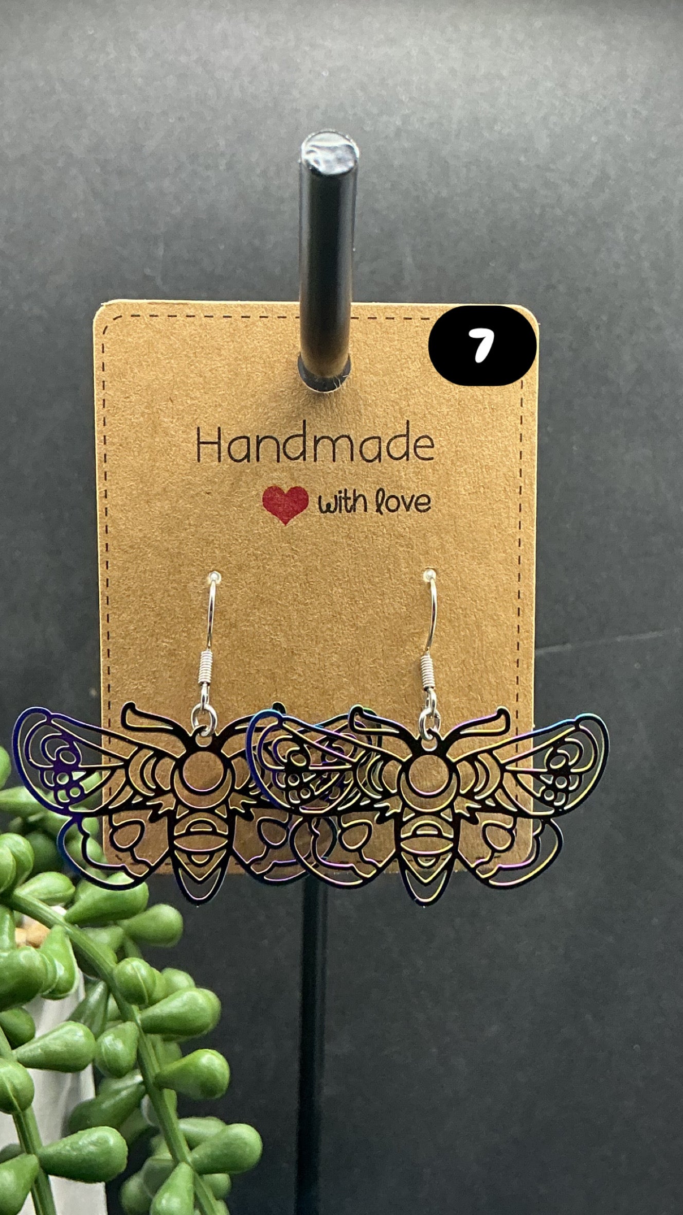 Metal butterfly earrings