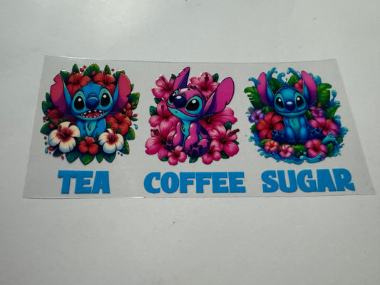 Stitch and Angel 1.7L set of 3 Canisters