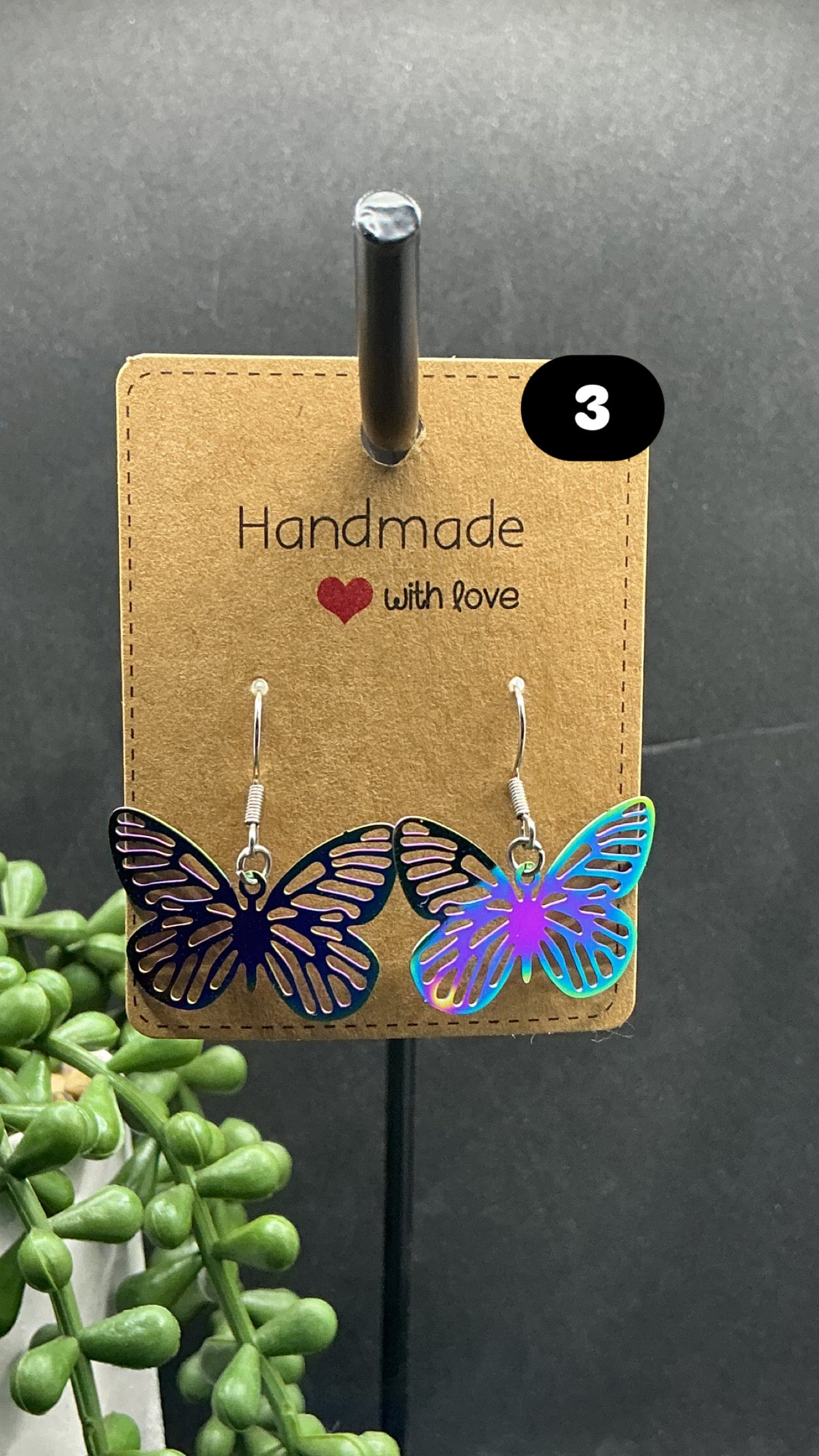 Metal butterfly earrings