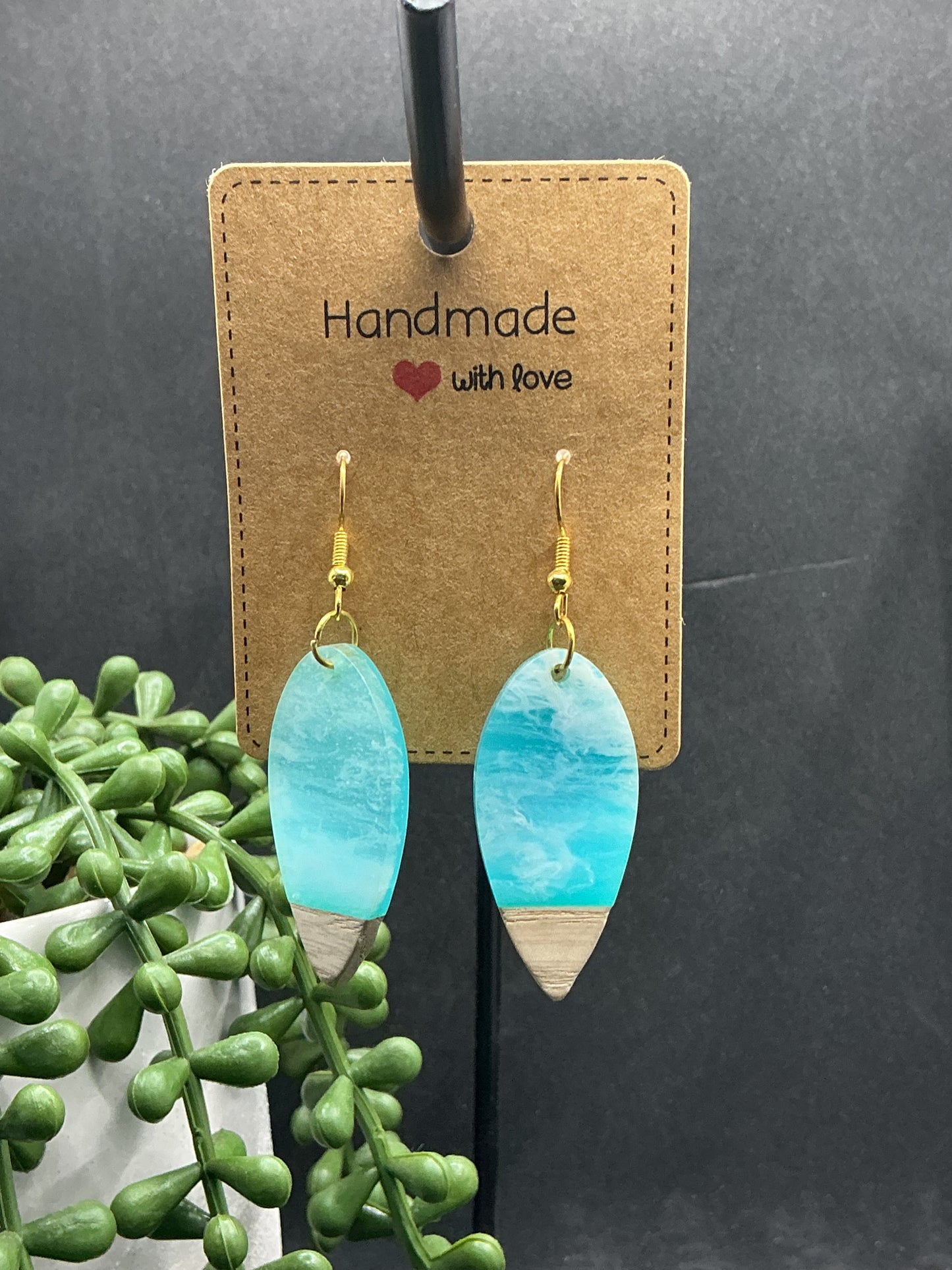 Wave style earrings
