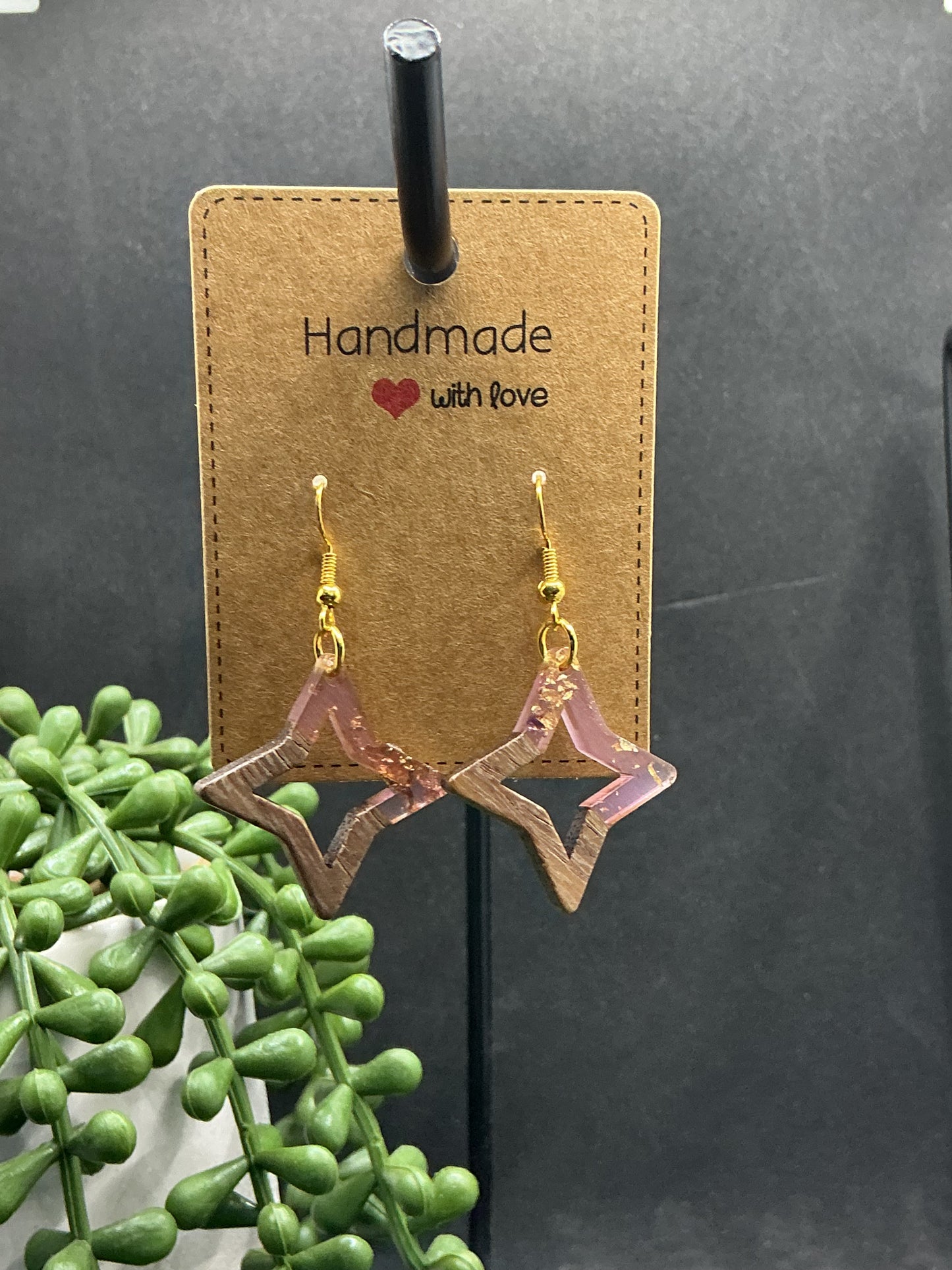 Glitter shape earrings