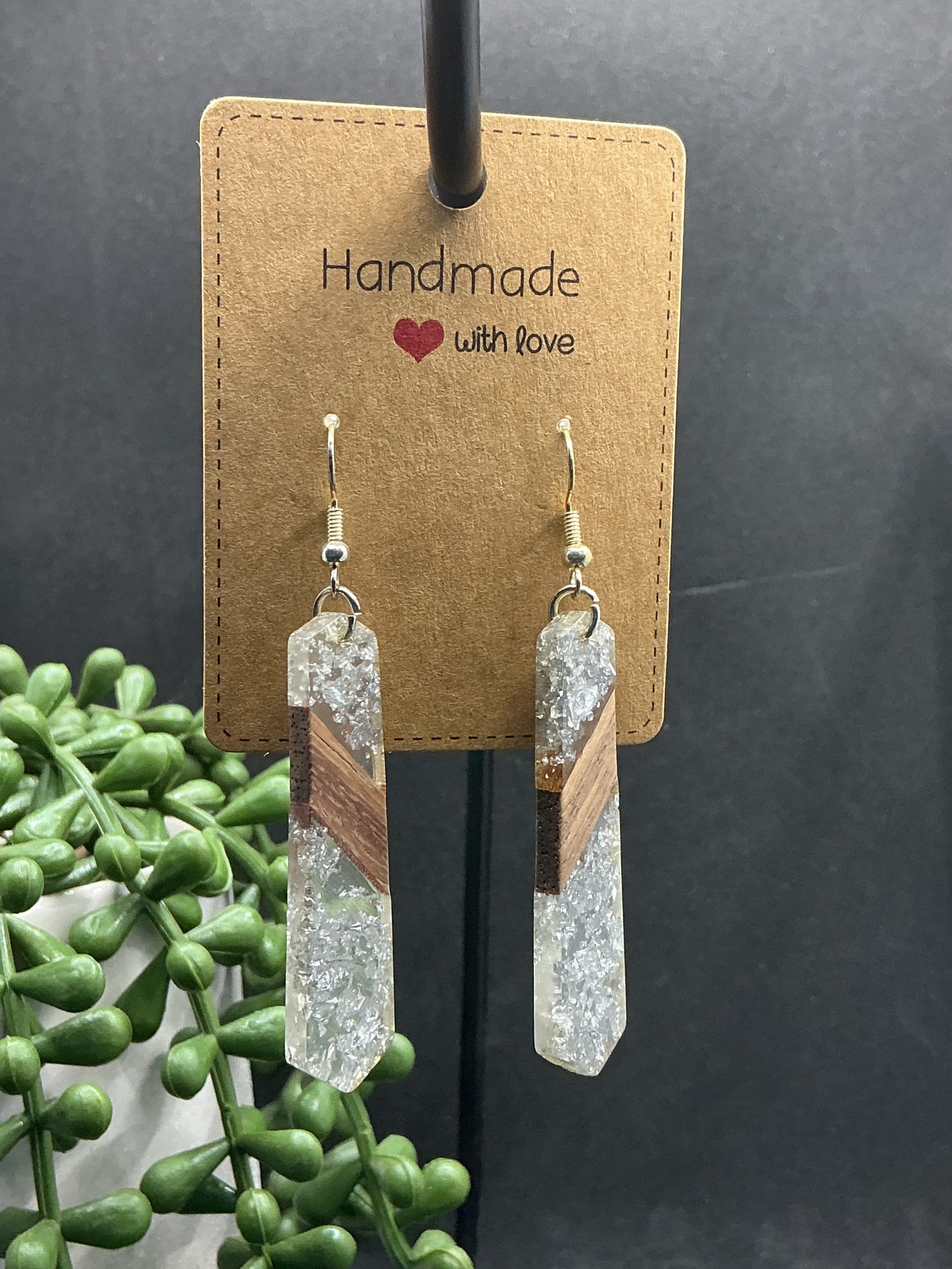 Glitter shape earrings