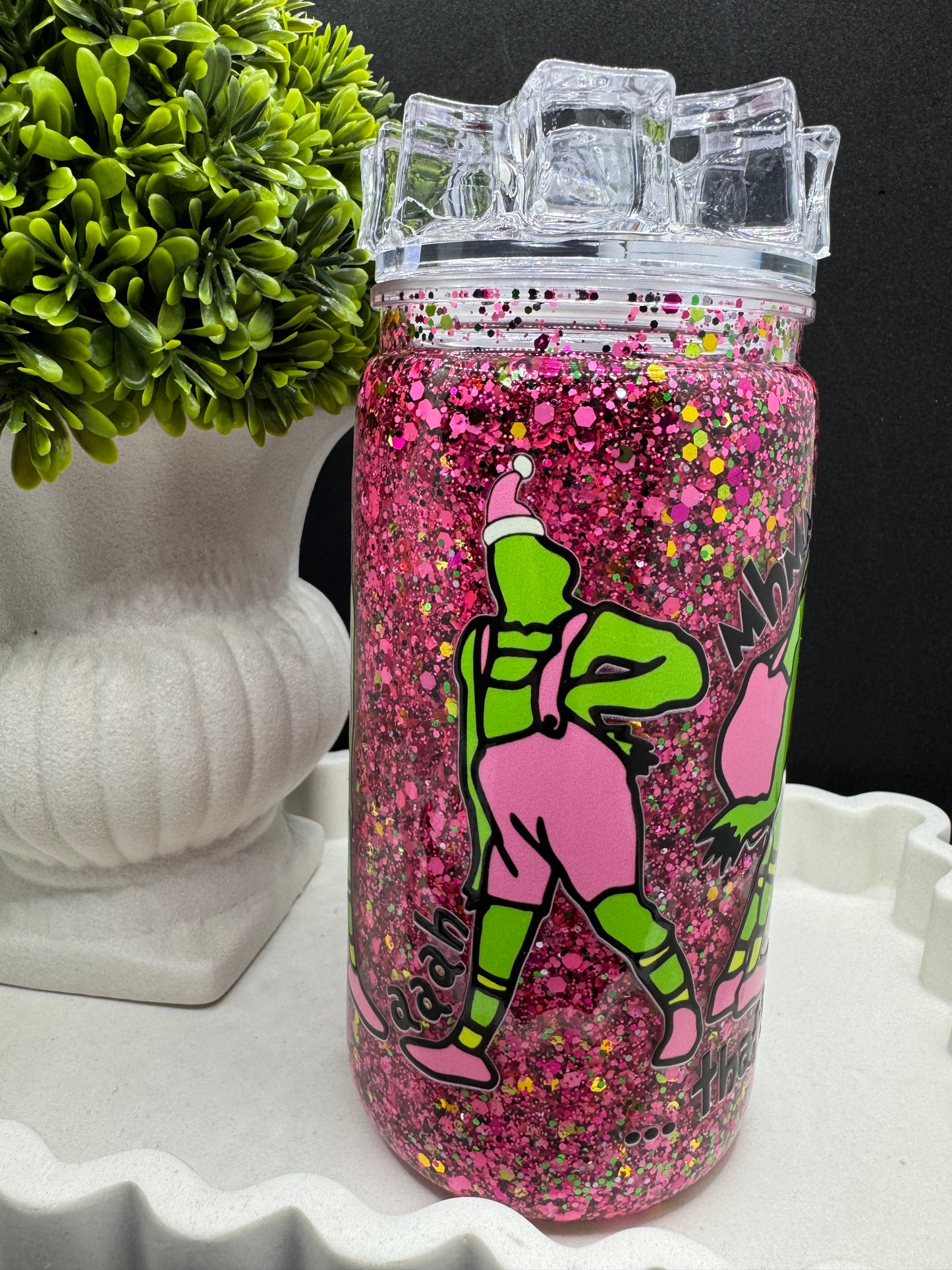 Grinch ooh aaah 16oz tumbler