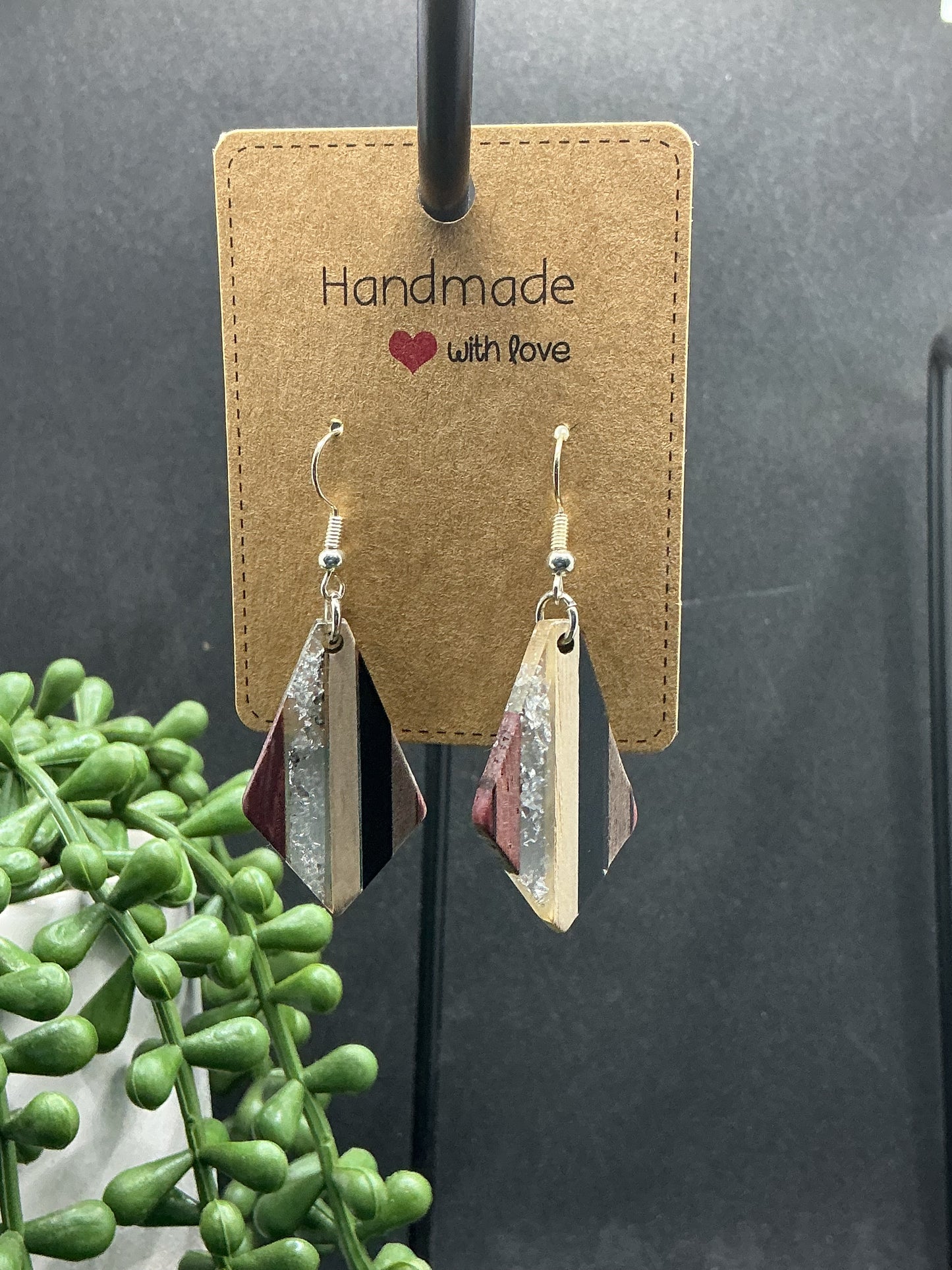 Glitter shape earrings