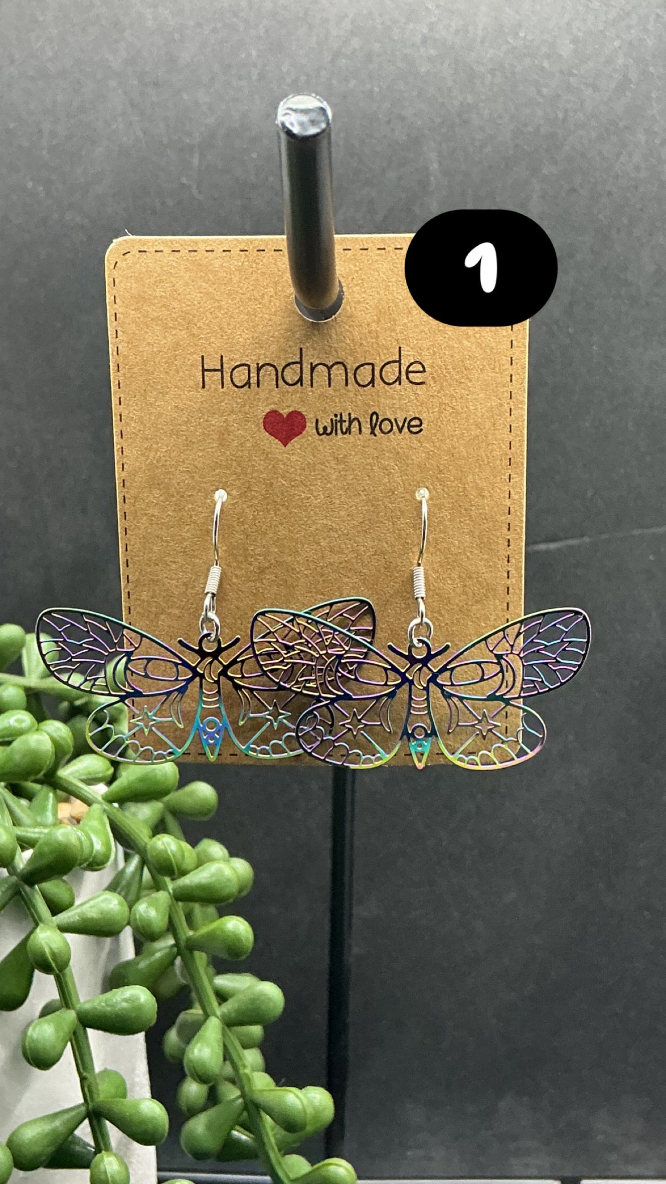 Metal butterfly earrings