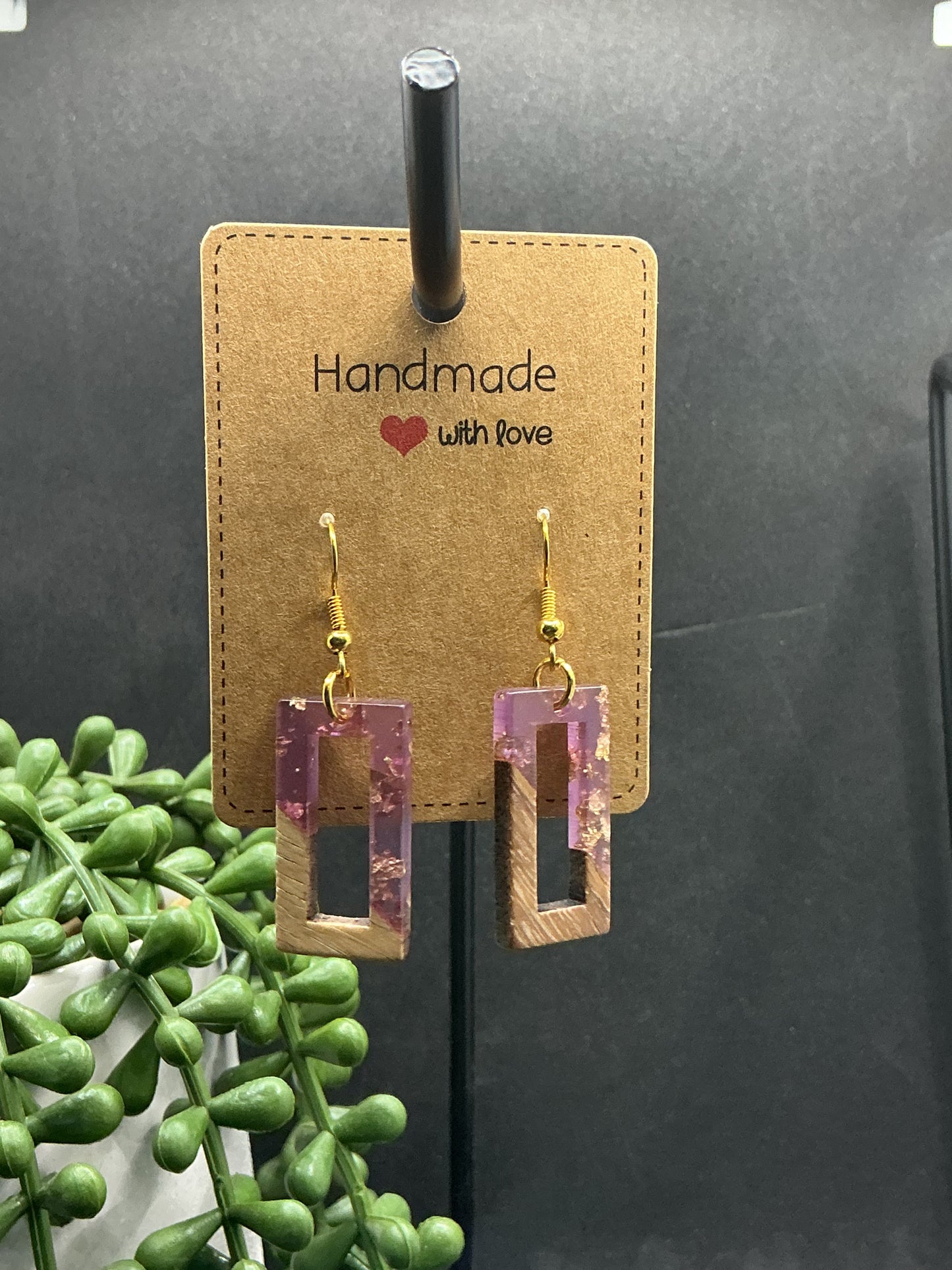 Glitter shape earrings