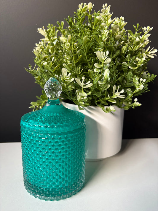 Tear Drop Teal Candle 220 grams Section 1
